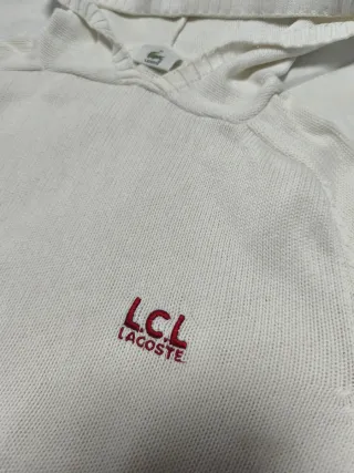 Jersey Vintage Lacoste Blanco y Rojo