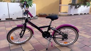 Bicicleta Btwin 500 20 Negra-Fucsia