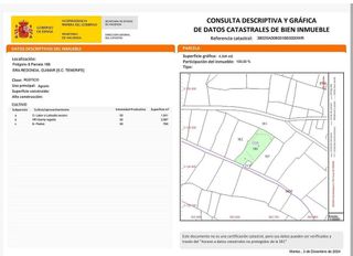Terreno en venta en Güímar
