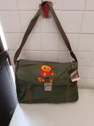 Cartera escolar años 70 vintage Fabriza verde