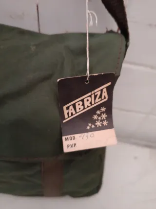 Cartera escolar años 70 vintage Fabriza verde