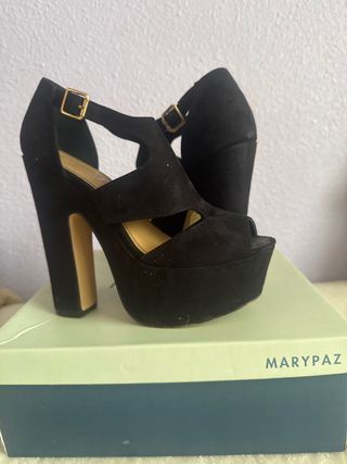 Sandalias tacón Marypaz negras