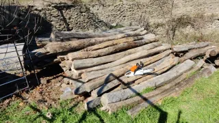 Vigas de madera antiguas