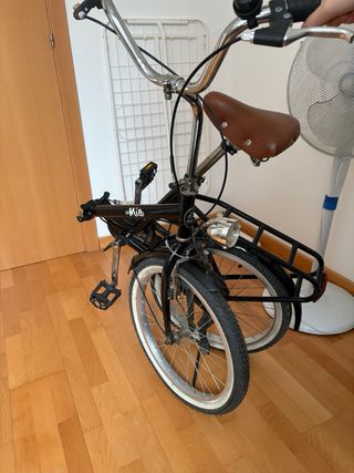 Bicicleta Plegable Negra Italiana