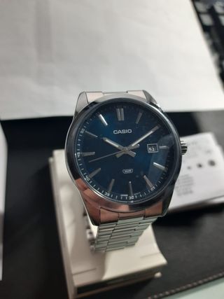 Orologio Casio Uomo Blu Argento
