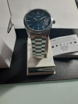 Orologio Casio Uomo Blu Argento