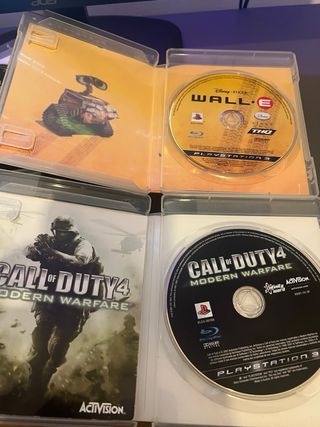 Lote 4 Videojuegos PS3: Blur, Wall-E, Virtua Tennis e Call of Duty 4