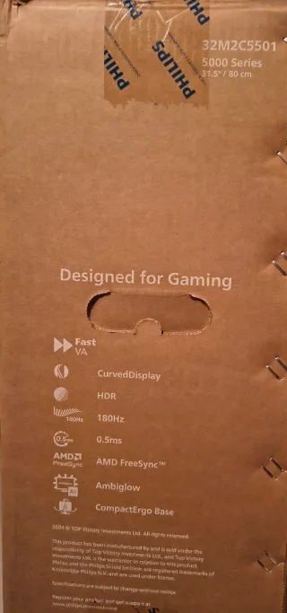 Monitor Curvo Philips 32'' 2.5K 180Hz 1ms Ambiglow