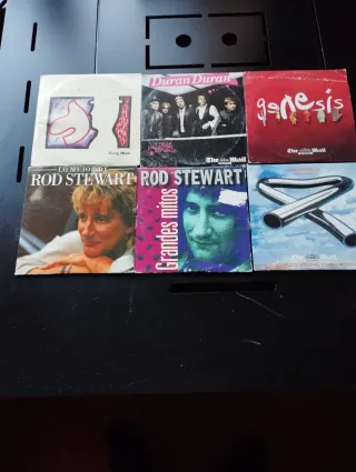 Lote 6 CDs: Duran Duran, Genesis, Rod Stewart