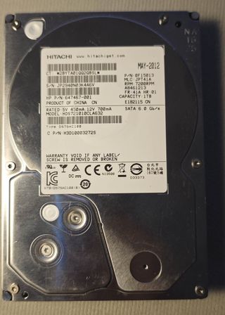 Hard Disk Hitachi 1TB SATA 3.5