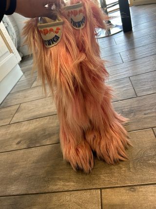 Stivali da sci in pelliccia rosa