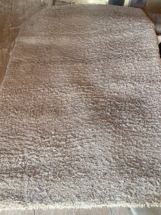 Alfombra grande beige poliéster