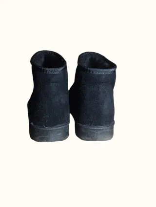 Botines de pelo negro mujer