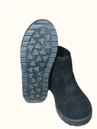 Botines de pelo negro mujer