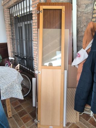 2 Puertas Estantería Billy Madera y cristal