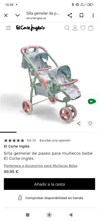Silla gemelar paseo muñecos