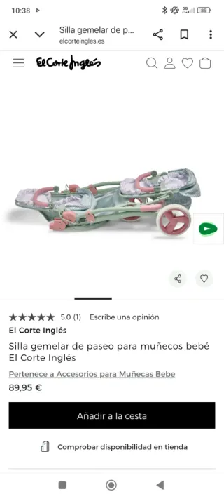 Silla gemelar paseo muñecos