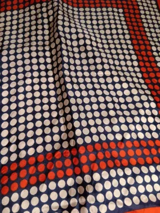 Foulard Pierre Cardin Seta Vintage Rosso Bianco