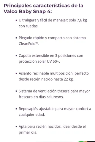 Silla de paseo Valco Baby Snap 4