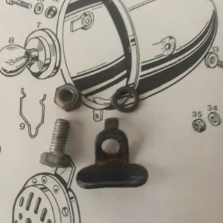 Pieza Sujeción Faro Derbi Antorcha