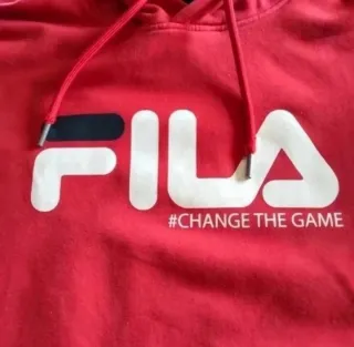 Felpa Fila con cappuccio uomo rossa