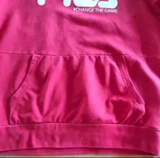 Felpa Fila con cappuccio uomo rossa