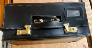 Maletín de Vuelo Cuero Negro 8mm Nuevo