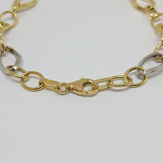 Pulsera Dos Oros Entrelazada Textura