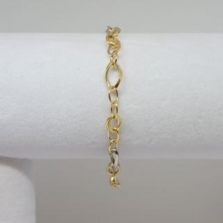 Pulsera Dos Oros Entrelazada Textura