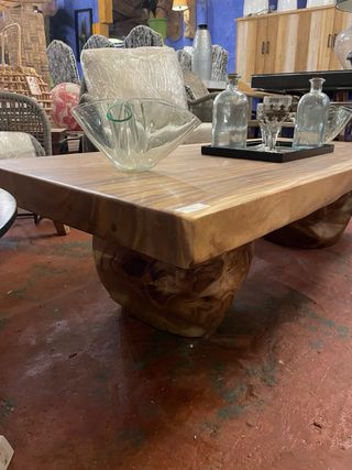 Mesa de centro madera teca natural