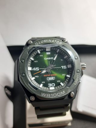 Orologio Casio WR100M Illuminator Verde Nero