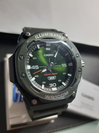 Orologio Casio WR100M Illuminator Verde Nero