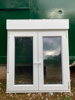 Ventanas aluminio con persiana 100x115cm