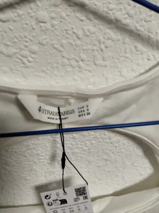 Top blanco nuevo espalda abierta talla S