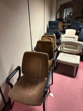 Lote 10 Sillas Tapizadas Marrón/Beige