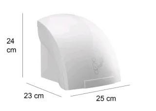 Asciugamani Elettrico da Parete 1800W con Sensore