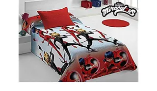 Colcha Infantil Ladybug y Cat Noir