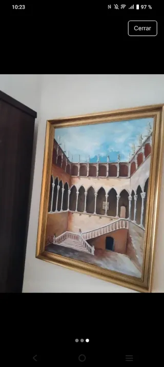 Cuadro óleo sobre lienzo arquitectura
