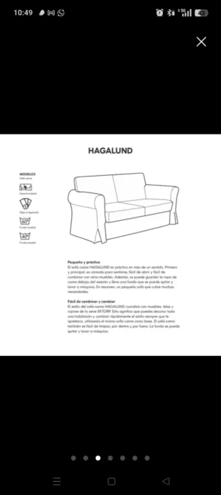 Sofá cama IKEA HAGALUND