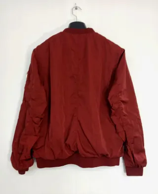 Chaqueta Bomber H&M Borgoña Y2K Talla M