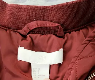 Chaqueta Bomber H&M Borgoña Y2K Talla M