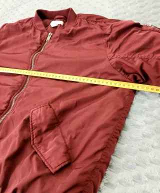 Chaqueta Bomber H&M Borgoña Y2K Talla M