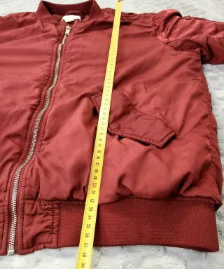 Chaqueta Bomber H&M Borgoña Y2K Talla M
