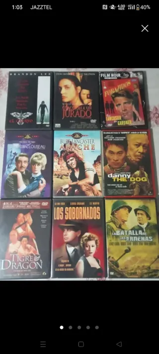 Lote 9 Películas DVD Acción/Aventura/Guerra