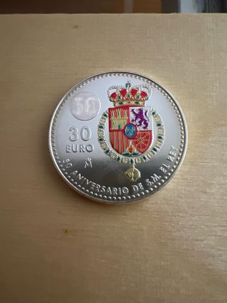 Moneda 30 Euros 2018. 50 Años Felipe VI