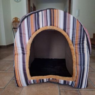 Caseta perro extra grande rayas
