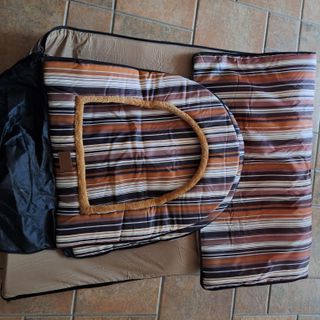 Caseta perro extra grande rayas