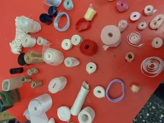 Stock nastri raso e tessuti vari