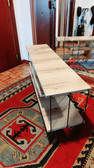Mesa mueble TV madera y metal
