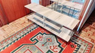 Mesa mueble TV madera y metal